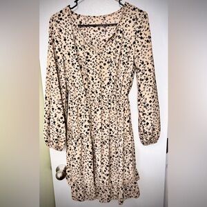 Floral Print Long Sleeve Dress